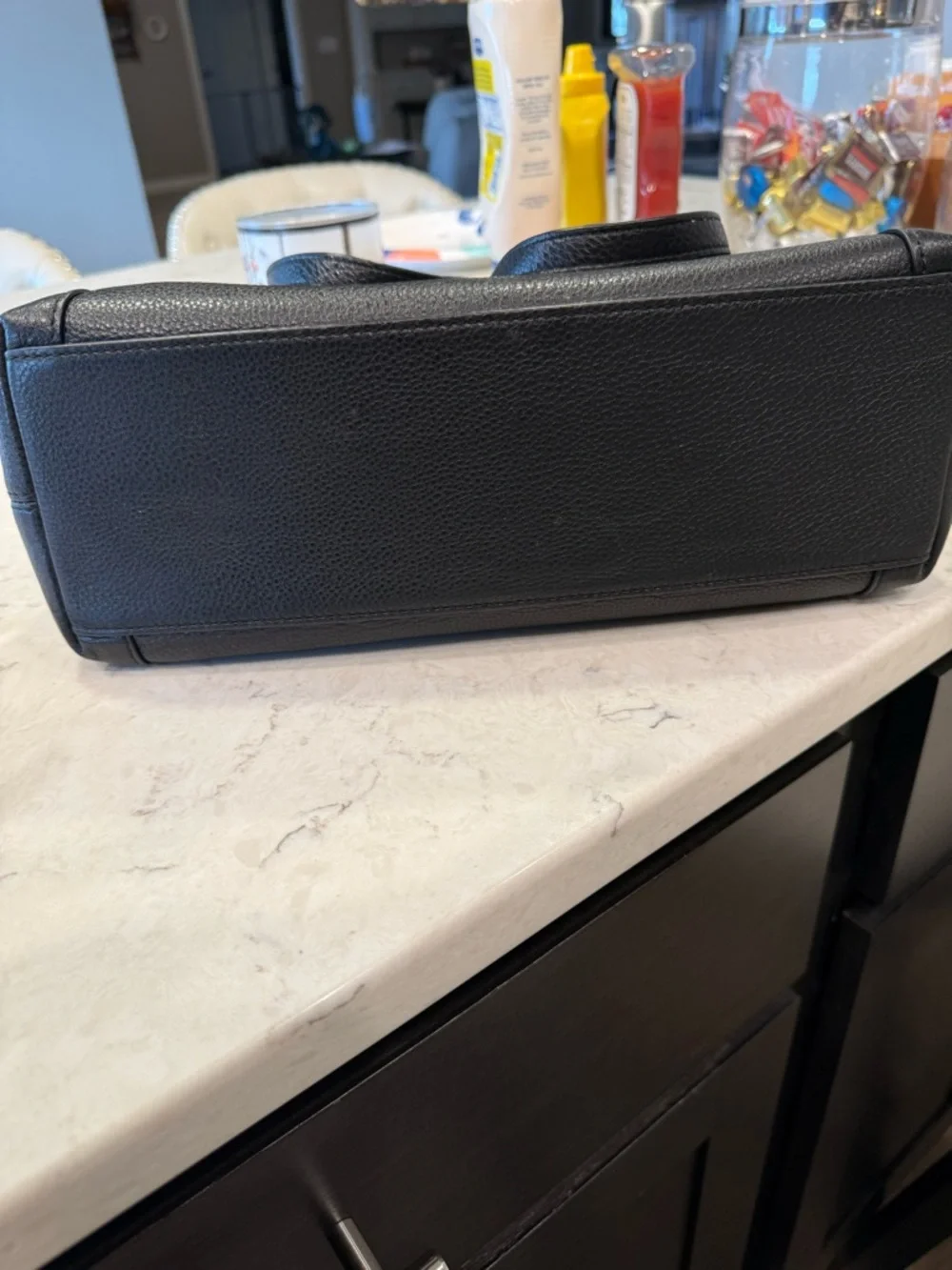 kate spade Black Pebbled Leather Shoulder Bag Leila 3 compartment bag - Picture 4 of 9